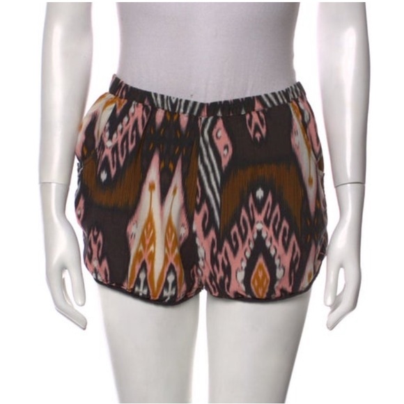 FIGUE Pants - Figue Multicolor Ikat Patterned Mini Shorts Small